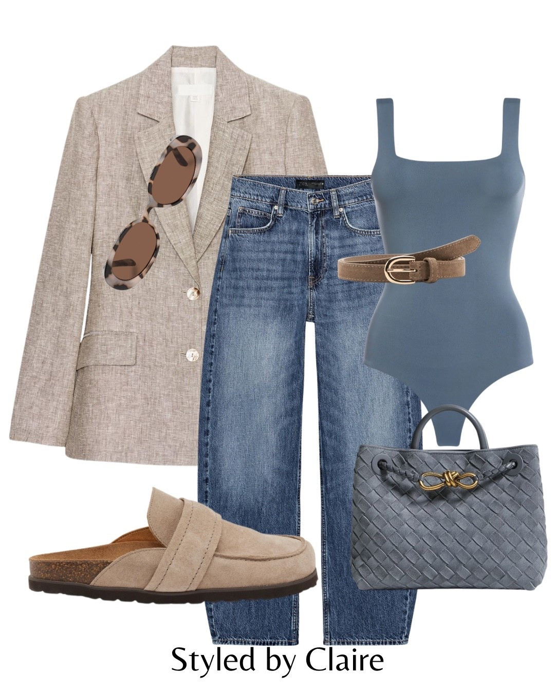 TAUPE & TEAL❤️‍🔥
Use discount code CLAIRE15 sitewide at Klayd 
Tags: Zara blazer suede mules barrel leg jeans dark wash bodysuit blue belt bottega venetta andamio tote bag H&M neutral Le specs sunglasses fashion spring inspo outfit ideas capsule wardrobe elevated basics chic women’s style city break ootd trends

#LTKspring #LTKootd #LTKspringtrends