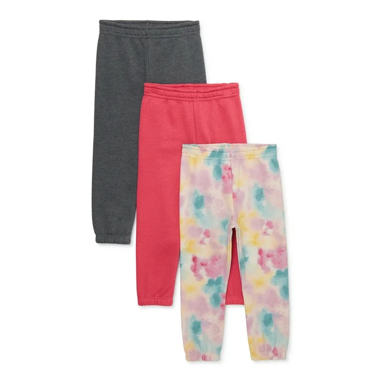 Garanimals Toddler Girl Fleece Joggers, 3-Pack, Sizes 2T-5T | Walmart (US)