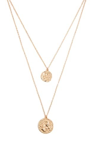 Embossed Layered Pendant Chain Necklace | Forever 21 (US)