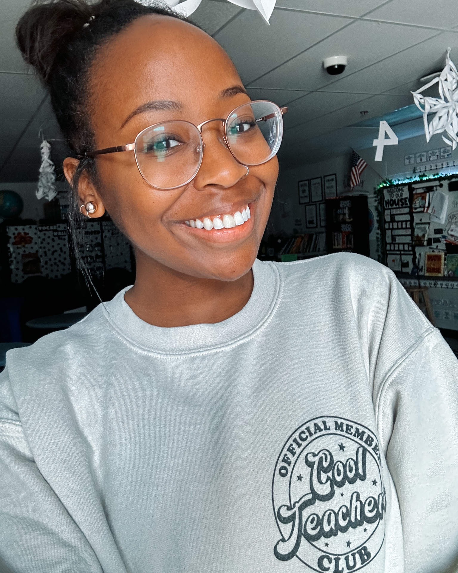 Cool teachers only! Sized up one size for an oversized fit to cover the booty. 

Teacher sweatshirt, teacher ootd

#LTKunder50 #LTKworkwear #LTKstyletip