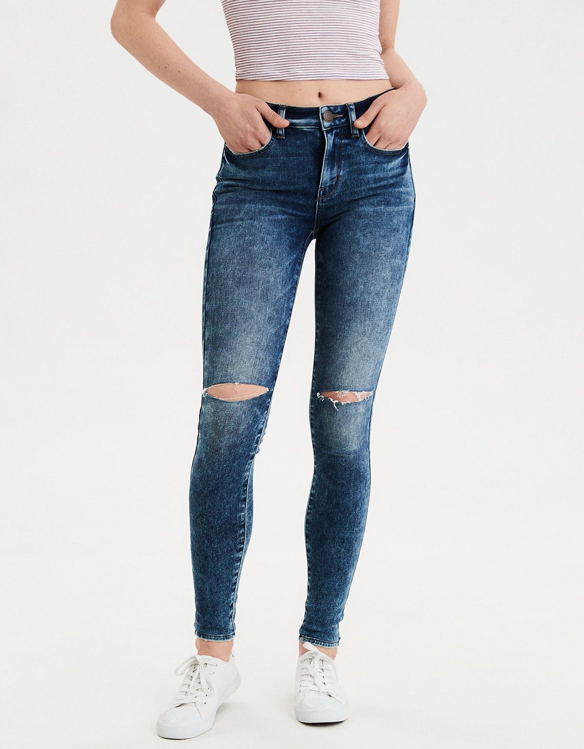 AE Super Soft High-Waisted Jegging, Shattered Breeze | American Eagle Outfitters (US & CA)