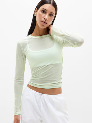 Sheer Mesh Top | Athleta