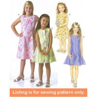 Girls Sewing Pattern | Sew Summer Clothes Clothing Dress Sundress Jumpsuit Child Size 3 4 5 6 7 8 10 12 Spring Easter Easy Outfit 4433 | Etsy (US)