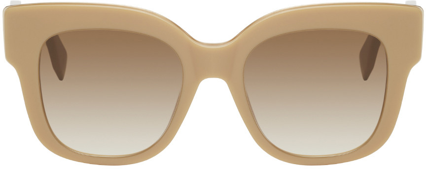 Beige Square Sunglasses | SSENSE
