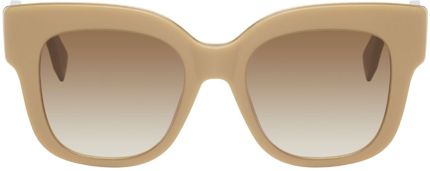 Beige Square Sunglasses | SSENSE