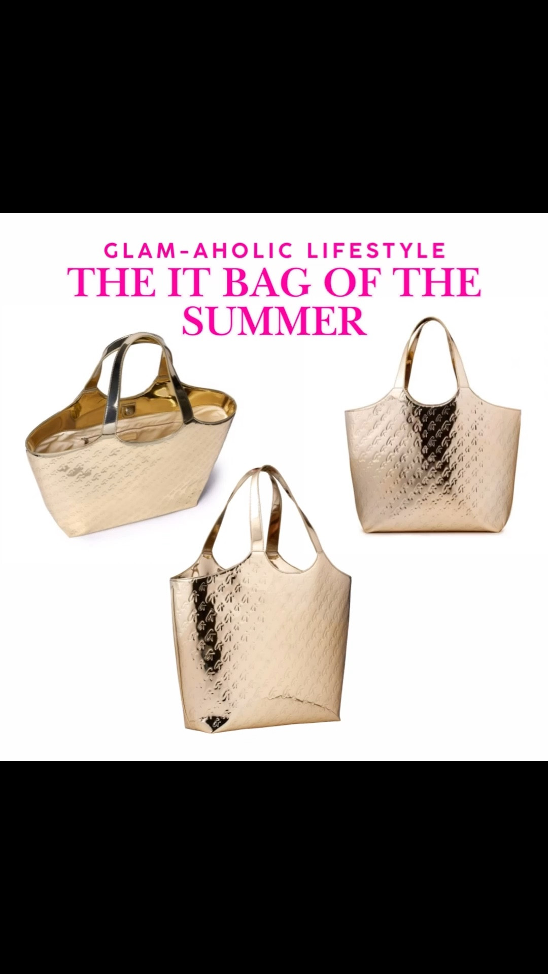 The It Girl Bag of the Summer ☀️👜
She’s bold. She’s gold. She’s back.
The Gold Metallic Monogram Maxi Tote is serving luxe, space, and main character energy all summer long.

From pool days to passport stamps—this is your glam on-the-go essential. ✨
#GlamaholicLifestyle #ItGirlBag #SummerToteGoals #BookedAndGlammed #BossBagEnergy


#LTKTravel #LTKSummerEdit #LTKU