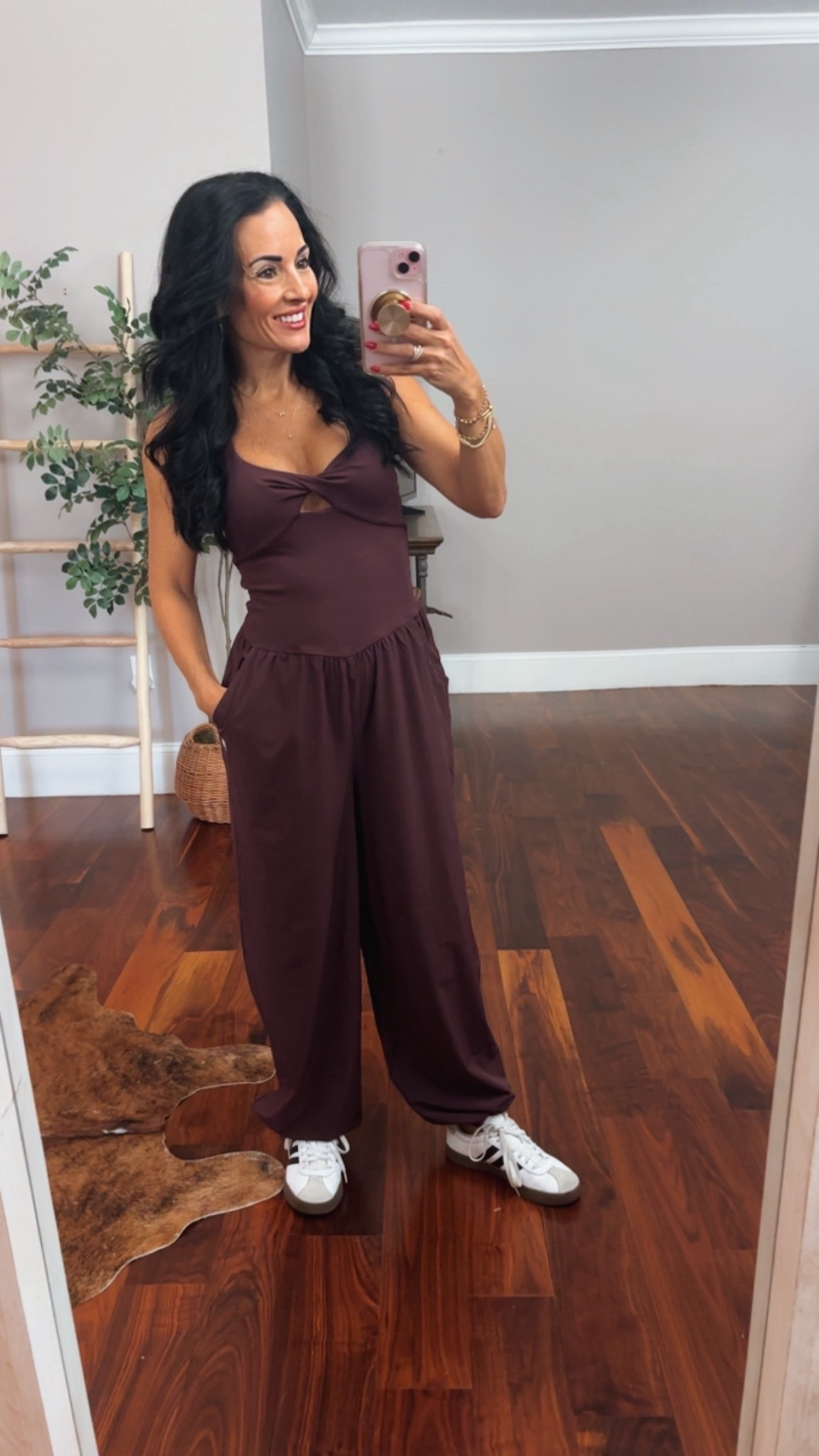 Fabletics jumpsuit is super comfortable, has pockets and comes in other colors plus you can cinch the ankle

#LTKspring #LTKootd #LTKActive