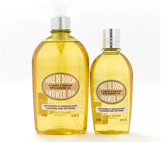 L'Occitane Silky Smooth Almond Shower Oil 2pc Set | QVC