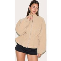 Stone Cinched Waist Suede Jacket | PrettyLittleThing UK