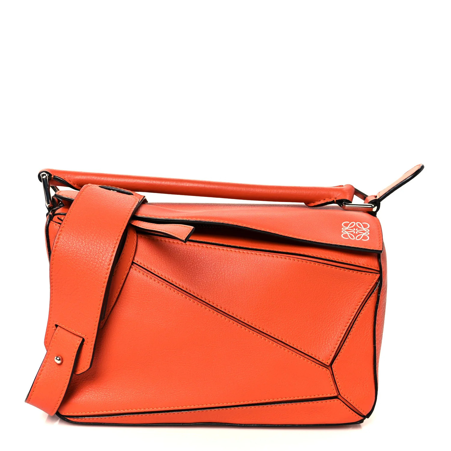 Calfskin Small Puzzle Bag Orange | FASHIONPHILE (US)
