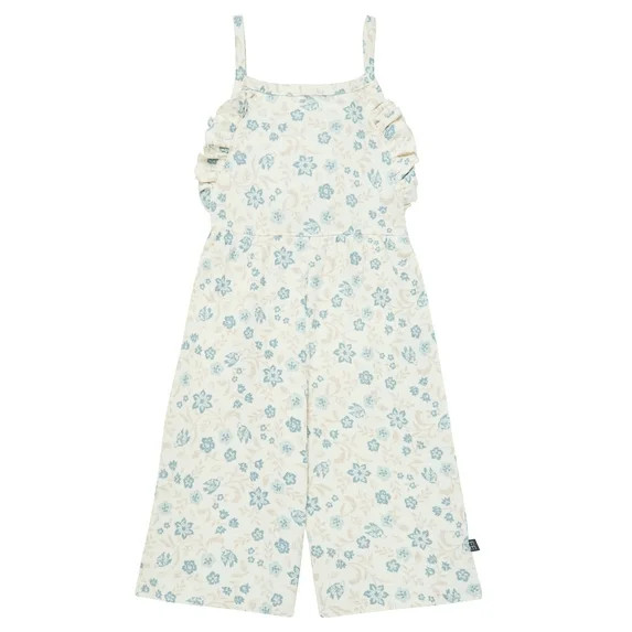 Modern Moments by Gerber Toddler Girl Ruffle Wide Leg Romper, Sizes 12 Months - 5T - Walmart.com | Walmart (US)