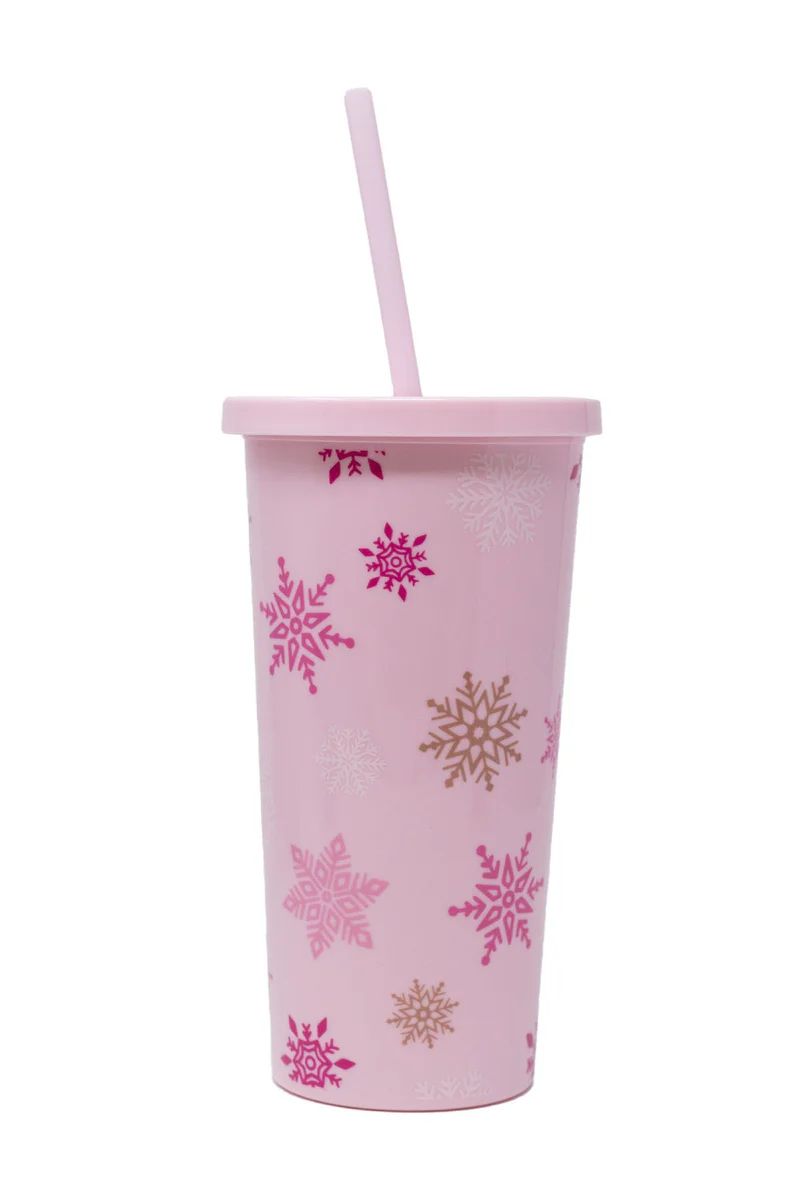 Let it Snow Pink Snowflake Tumbler FINAL SALE | Pink Lily
