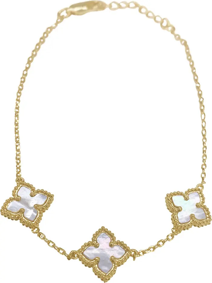 Mother of Pearl Flower Station Bracelet | Nordstrom Rack