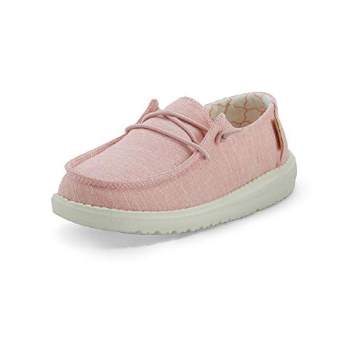 Hey Dude Girl's Wendy Youth Linen Cotton Candy Size 11 | Girl’s Shoes | Girl’s Lace Up Loafers | Comfortable & Light-Weight | Amazon (US)