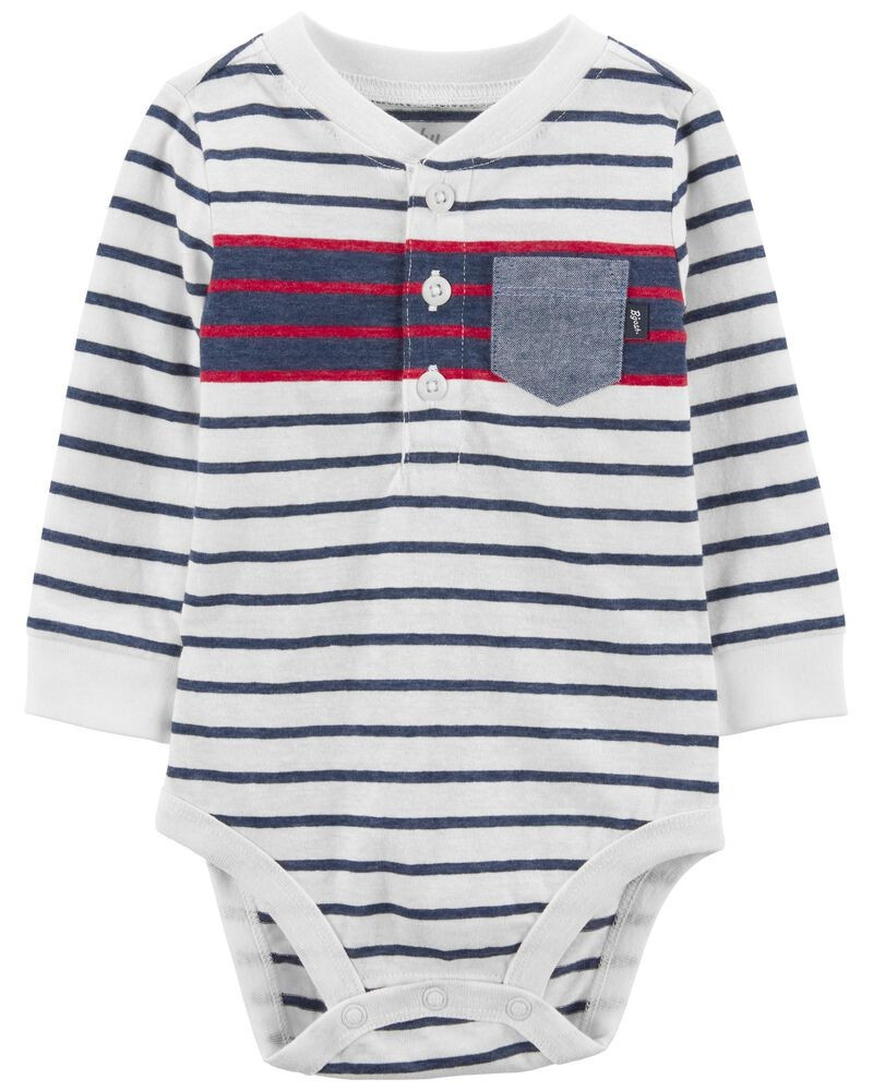 Striped Henley Bodysuit | Carter's