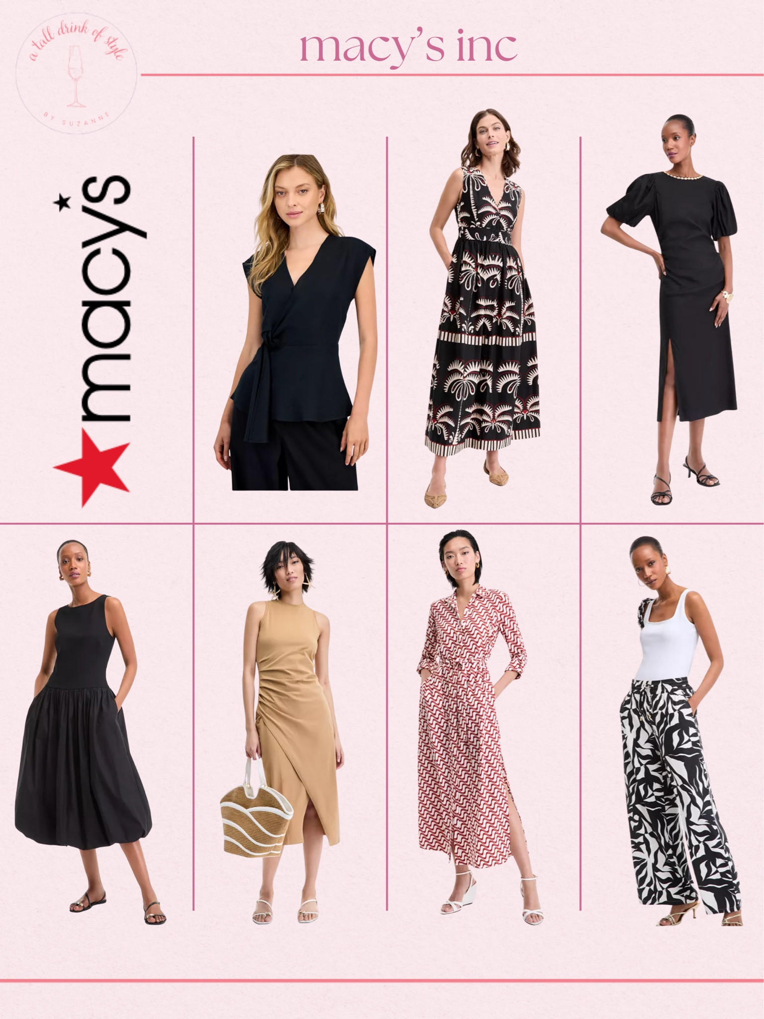 Macy’s Inc 

These pieces are from MACY’S. Remember, the best place to see all things MACY’s is in my MACY’S storefront, linked in my Instagram bio. 

Hi friend! 👋 Thanks for your support! I’m so glad you’re here!
If you're tall, over 40, or just tired of fashion that doesn’t fit your life, you’re in the right place. I share classic, elevated outfit formulas that actually work on tall women (I’m 6’1” for reference!) and help you feel confident getting dressed again.
I am your resource for timeless, elevated fashion for women over 40 (and tall women)
Age: 55
Height: 6’1”
Tops: S/M
Bottoms: 8/10
Dresses: 8/M
Over 50 fashion, tall fashion, workwear, everyday outfits, timeless outfits, Classic Outfits, macys finds, summer dress, peplum top, floral dress, floral pants, vacation style, event dress, black dress 

#LTKStyleTip #LTKSeasonal #LTKOver40