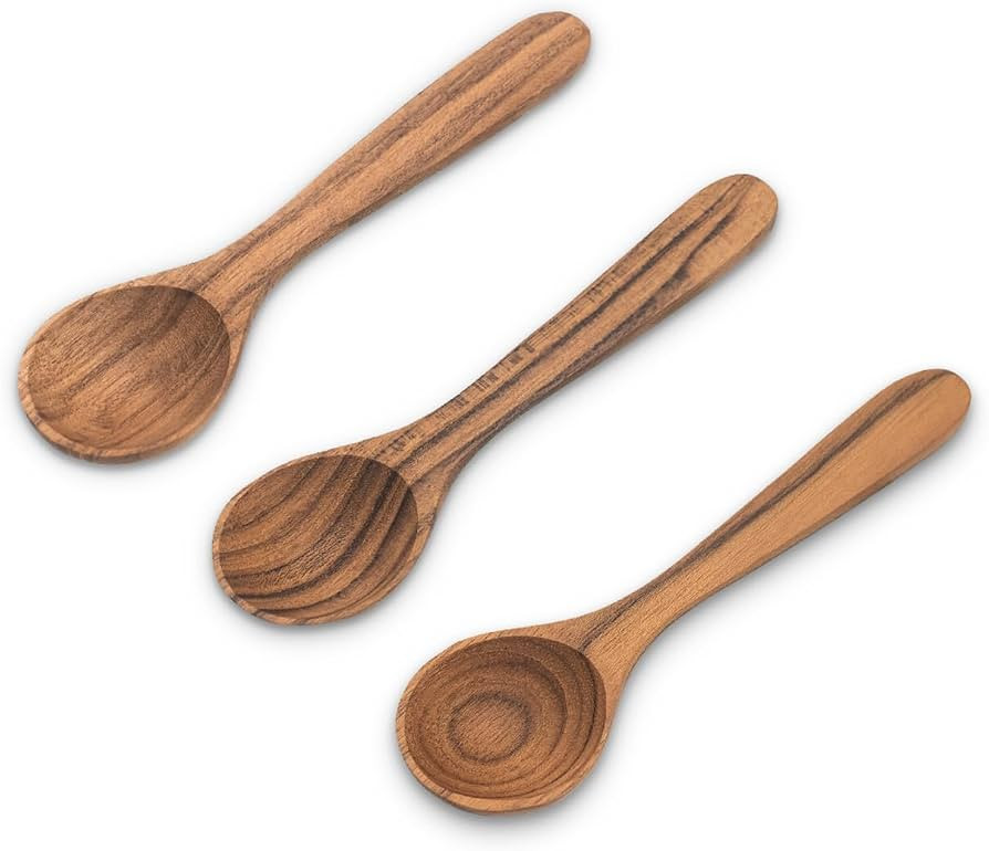 FAAY Mini Seasoning - Condiment Teak Spoons for Sugar Salt Tea Coffee Spices Honey Jam Mastard (1... | Amazon (US)