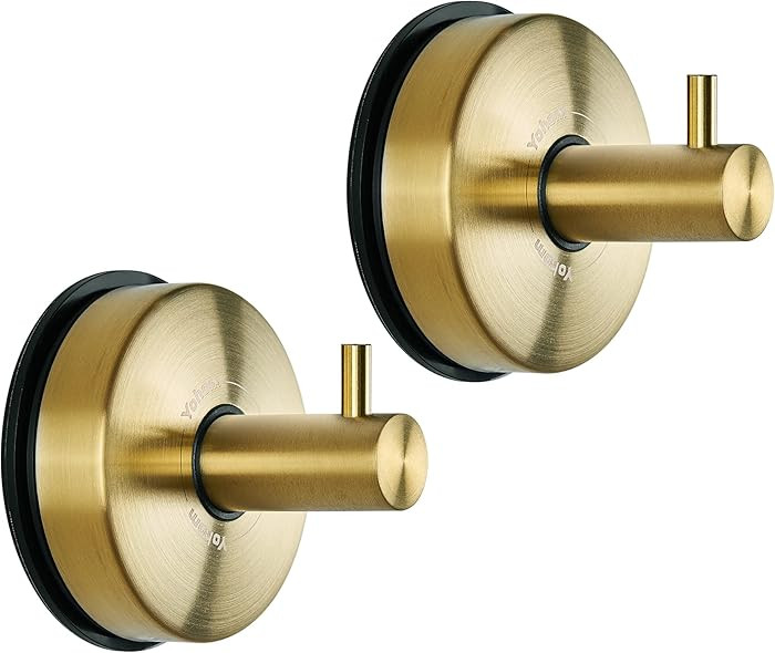YOHOM Suction Cup Hooks for Shower Towel Holder Stainless Steel Vacuum Bathroom Shower Hook Sucti... | Amazon (US)