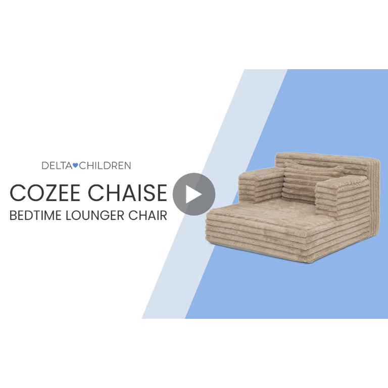 Delta Children Cozee Chaise Bedtime Lounger Chair, Light Tan Corduroy | Walmart (US)