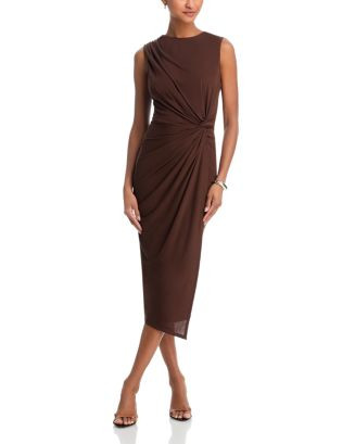 AQUA Jersey Knot Waist Midi Dress - Exclusive | Bloomingdale's NEW & NOW Refined Minimalism | Bloomingdale's (AU)