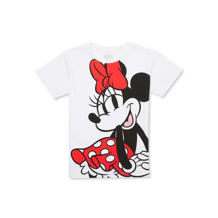 Disney Girls Minnie Mouse Graphic Tee with Short Sleeves, Size XS-XL - Walmart.com | Walmart (US)