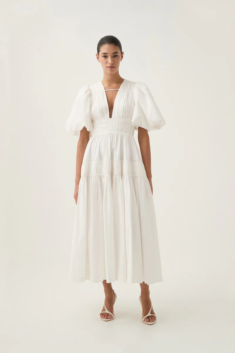 Fallingwater Ruched Midi Dress | aje. (US, UK, Europe, ROW)