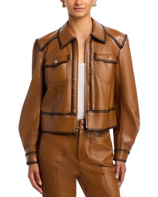 Cinq a Sept Kimmy Whipstitch Faux Leather Jacket | Bloomingdale's (US)