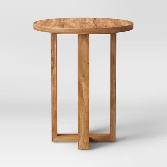 Sindri Round Wood Accent Table Brown - Project 62™ | Target