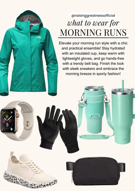 Gear up stylishly for morning runs! Stay hydrated with a stainless steel insulated cup in a convenient carrier bag, keep warm with lightweight running gloves, and go hands-free with a trendy belt bag. Track your progress with a smartwatch and complete your look with sleek sneakers and a reliable jacket. Embrace the morning breeze in a sporty yet fashionable ensemble! 🏃‍♀️🌄 #MorningRunStyle #ActiveFashion

#LTKSeasonal #LTKstyletip #LTKfitness