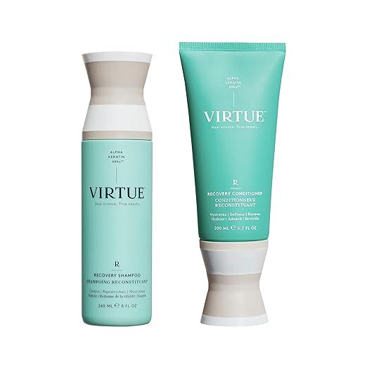 VIRTUE Recovery Shampoo & Conditioner Set | Full Size | Alpha Keratin Repairs Dry, Damaged Hair |... | Amazon (US)