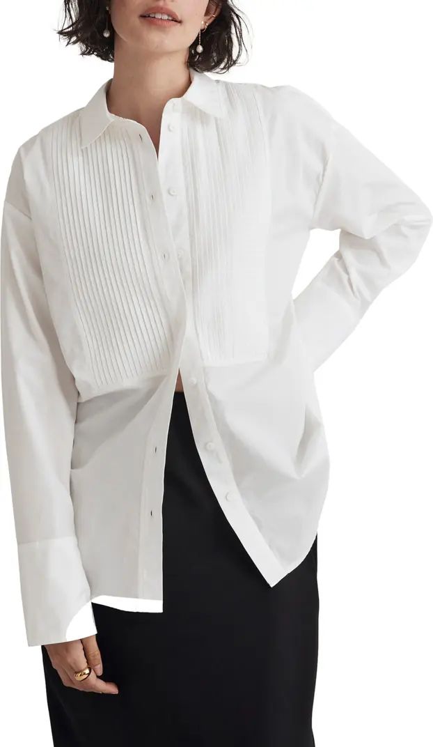 Oversize Poplin Tuxedo Shirt | Nordstrom