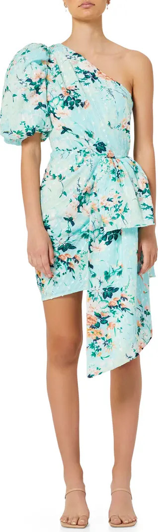 Esteem Floral Fil Coupé Asymmetric Hem Dress | Nordstrom