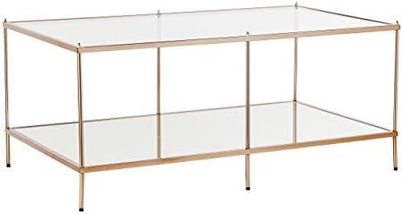 SEI Furniture Knox Glam Mirrored 2-Tier, Coffee Table, Gold | Amazon (US)