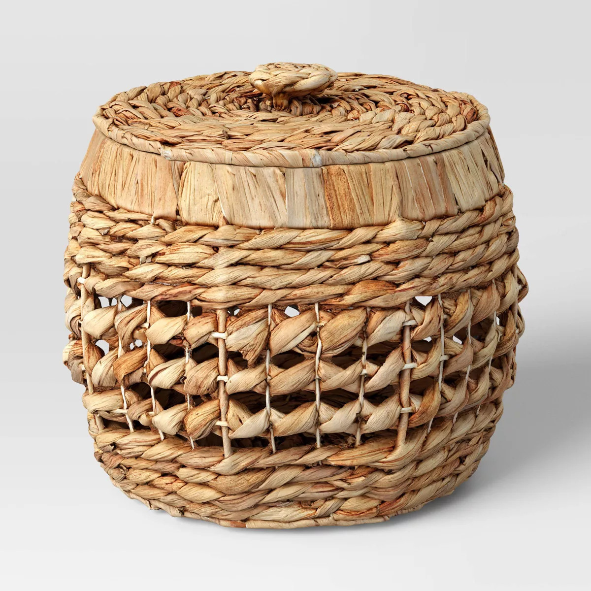 Round Water Hyacinth Basket with Lid - Threshold™ | Target