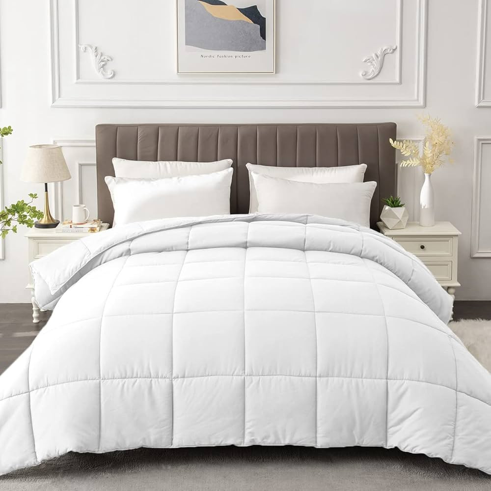 MATBEBY Twin Comforter Duvet Insert - All Season White Comforters Twin Size - Quilted Down Altern... | Amazon (US)