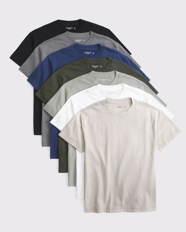 Men's 7-Pack Relaxed Essential Tees | Men's Tops | Abercrombie.com | Abercrombie & Fitch (US)