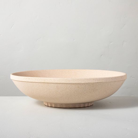 11&#34; Decorative Stoneware Centerpiece Bowl Natural Sand Finish - Hearth &#38; Hand&#8482; with... | Target