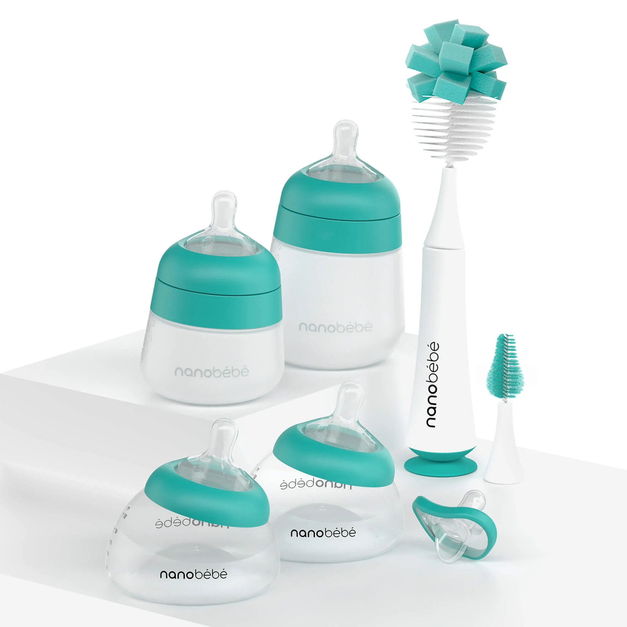 Exclusive Nanobebe Teal Early Essentials Anti-Colic Baby Bottle Gift Set | Newborns & Infants | Walmart (US)