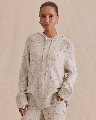 Splendid - Haven Tweedy Sweater Hoodie - Pale Oak Heather | Splendid