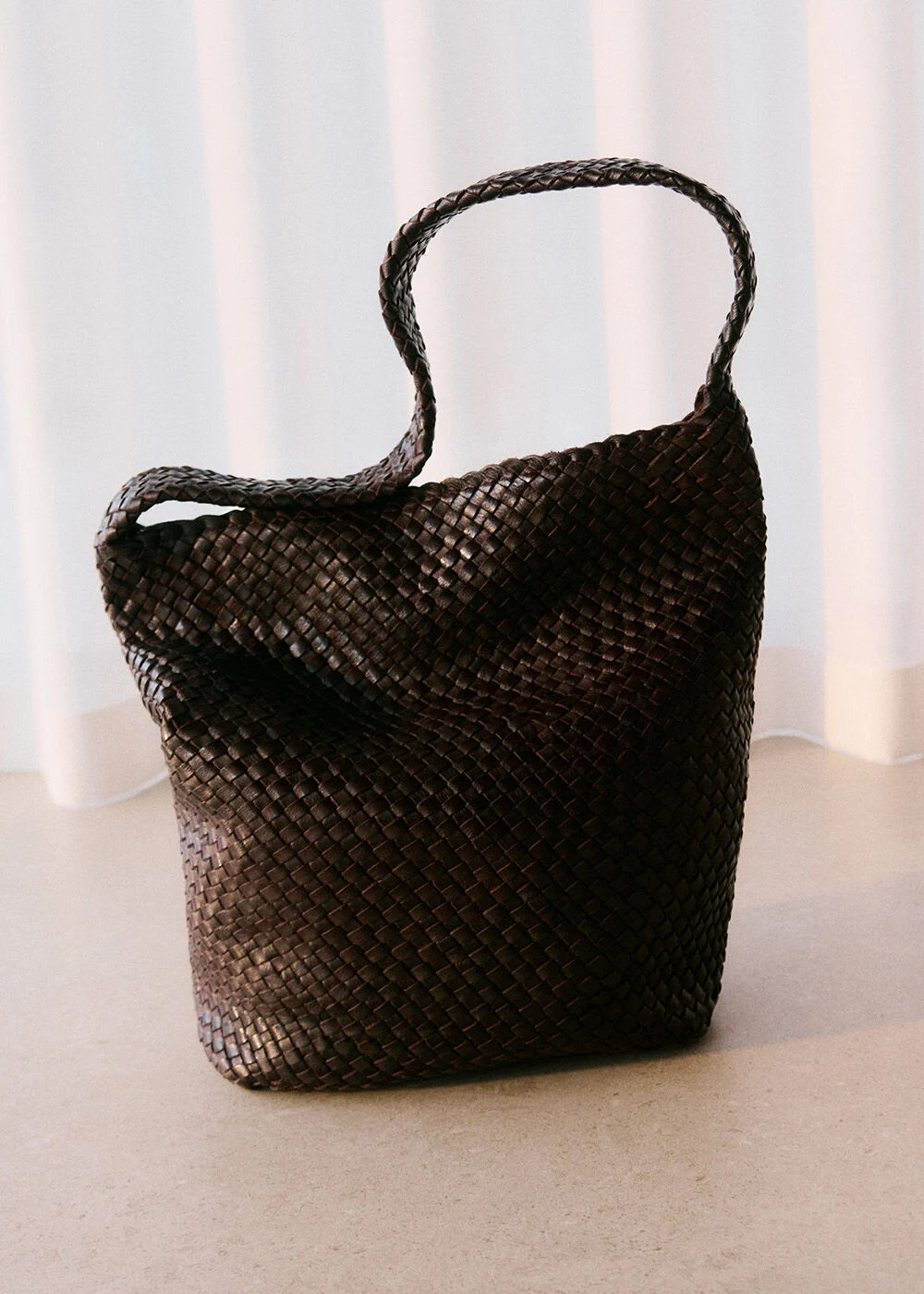 Chocolate Woven Tote Bag | WHISTLES | Whistles UK | | Whistles