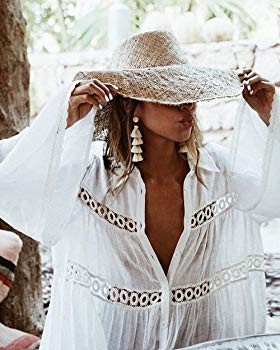 Women's Beachwear Bikini Swimwear Beach Club Sexy Lace Cover up Blouse Skirt Bathing Dress Suit (... | Amazon (US)