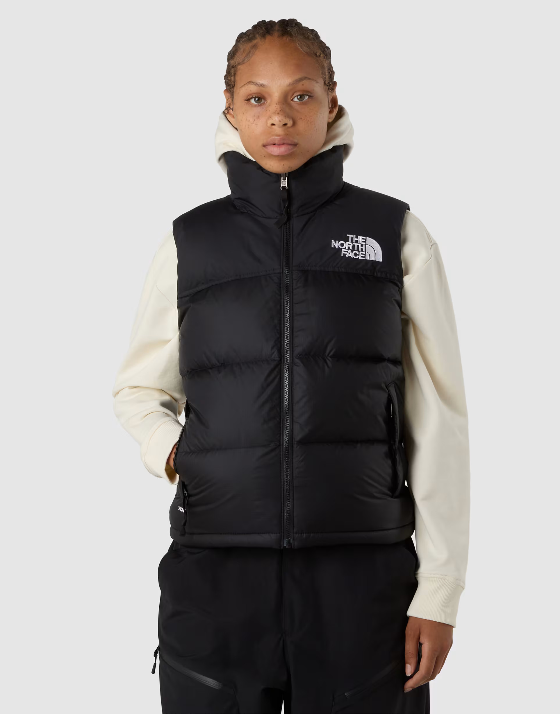 The North Face 1996 retro nuptse down gilet in tnf black/r | ASOS (Global)