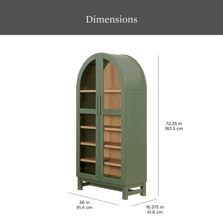 Better Homes & Gardens Juliet Arch Accent Cabinet, Deep Green Finish | Walmart (US)