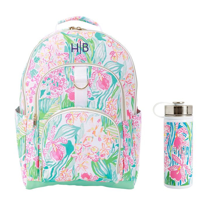 Lilly Pulitzer Via Flora Backpack and Slim Water Bottle Bundle | Pottery Barn Teen