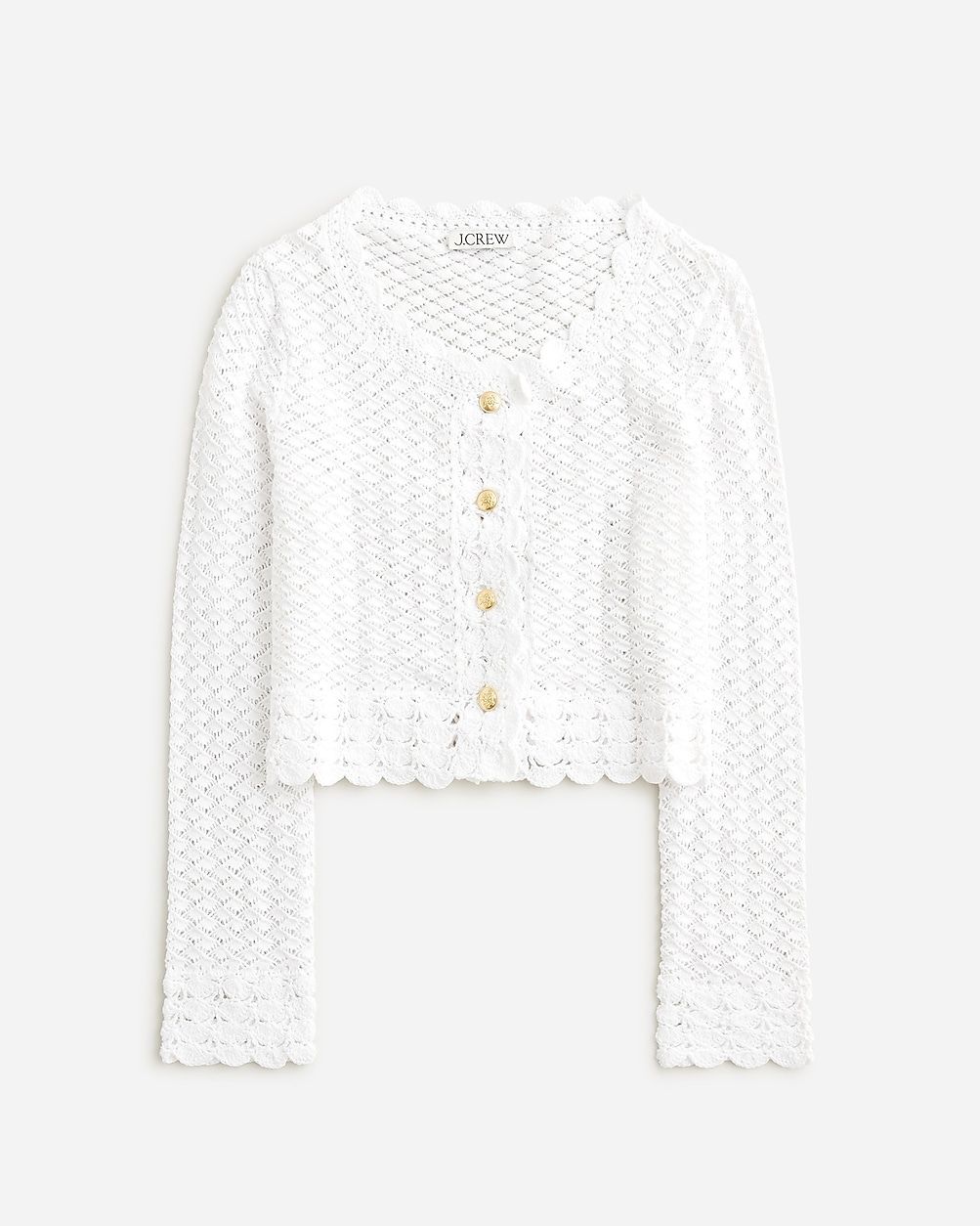 Collection crochet cropped cardigan sweater | J.Crew US