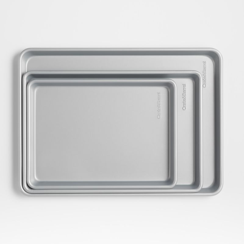 Crate & Barrel Silver Baking Sheets, Set of 3 + Reviews | Crate & Barrel | Crate & Barrel