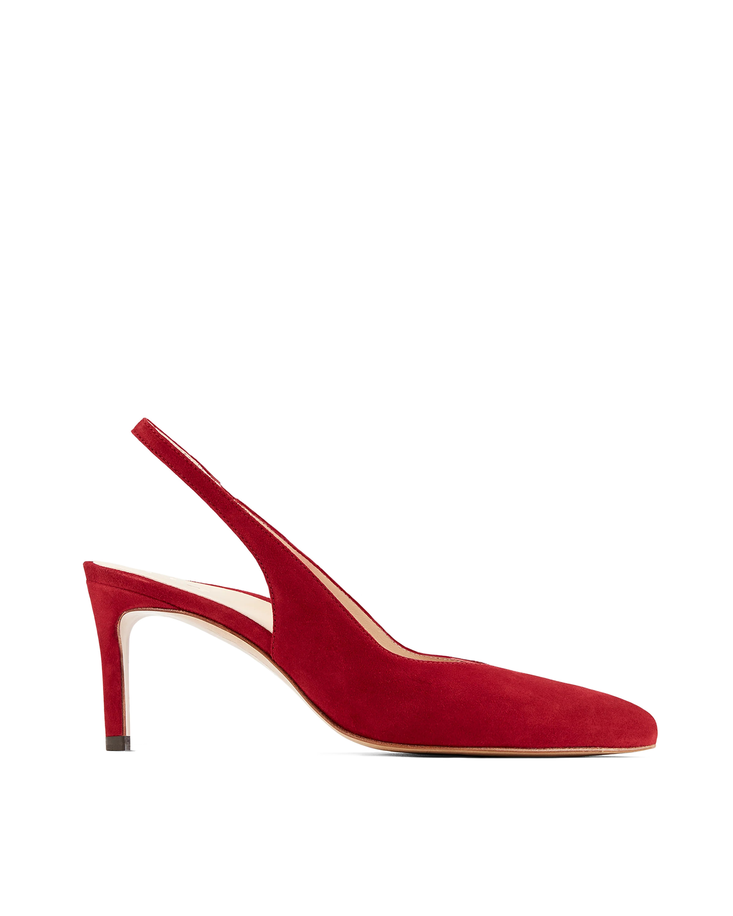 Mia: Deep Red Suede | Inez 