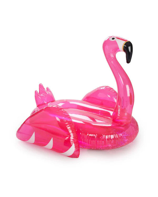 Clear Pink Glitter Flamingo | FUNBOY