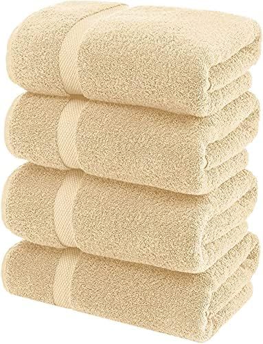 White Classic Luxury Bath Towels Large | 700 GSM Cotton Absorbent Hotel Bathroom Towel | 27x54 In... | Amazon (US)