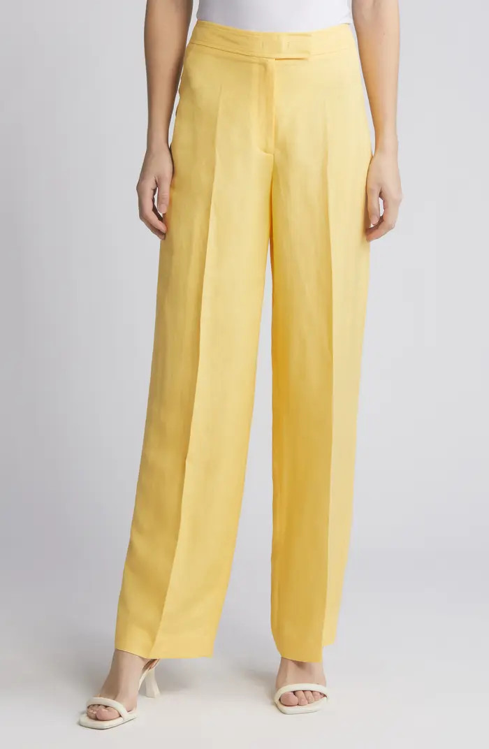 Anne Klein Linen Blend Wide Leg Pants | Nordstrom | Nordstrom